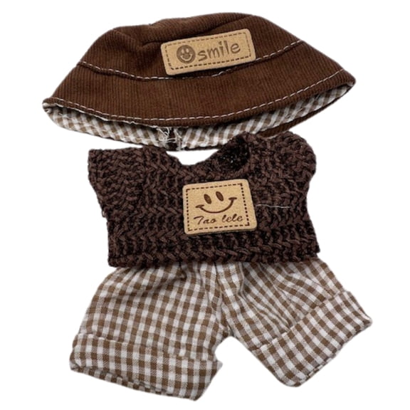 Three-Piece Brown Shorts Set for 17.5cm Collectable Dolls