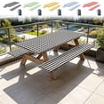 thumbnail image 1 of Three Piece Patio Picnic Table and Bench Cover Set Waterproof Dustproof Protective Furniture Cover Kit for Outdoor Camping Yard, 29.92" x 72.05", AKLJWH, 1 of 6