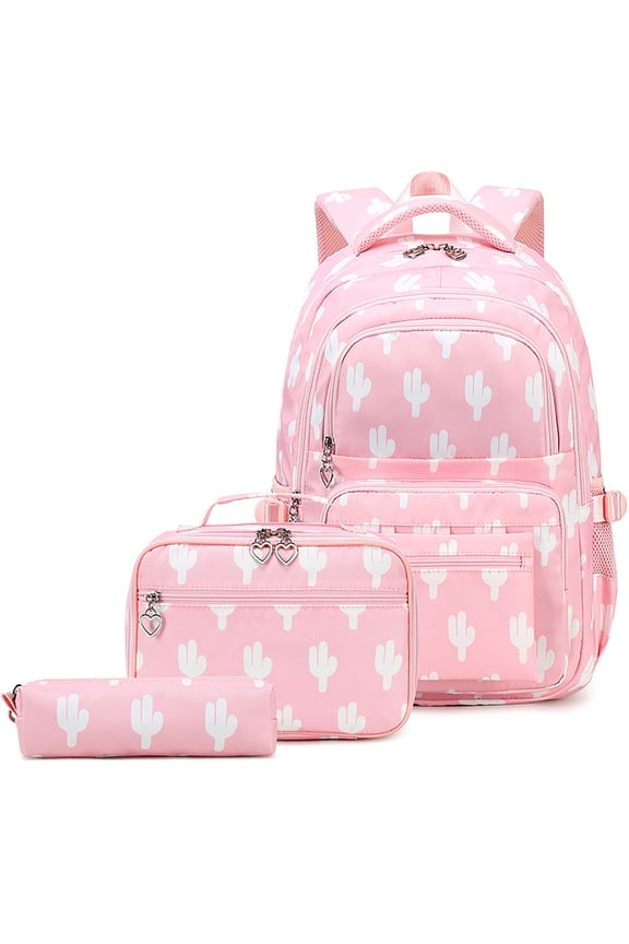 Three Piece Printed Backpack Set Campus Primary Secondary School Students Schoolbag Meal Bag Combo Back to School Supplies