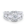 thumbnail image 1 of Three Piece Round Wedding Promise Ring CZ 925 Sterling Silver Size 8, 1 of 4