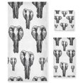 thumbnail image 1 of Three-Piece Towel Set Face Towel Towel Set Hand Towel Bath Towel Cotton Bath Towels Bath Towel Sets Hand Bath Towels Black Elephant Seamless, 1 of 8