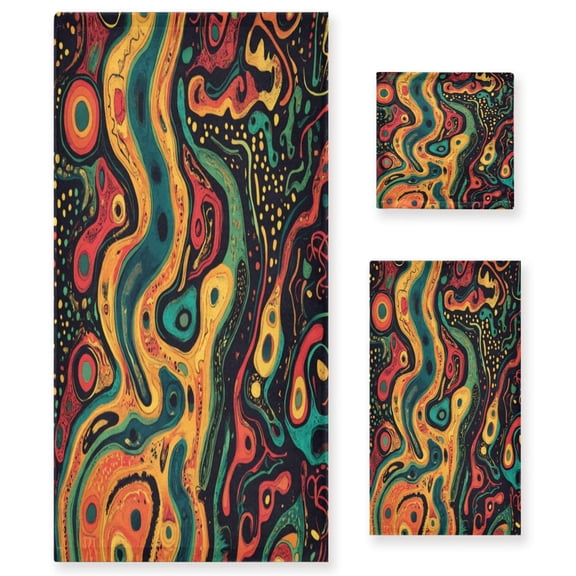 Three-Piece Towel Set Face Towel Towel Set Hand Towel Bath Towel Cotton Bath Towels Bath Towel Sets Hand Bath Towels Color Seamless River