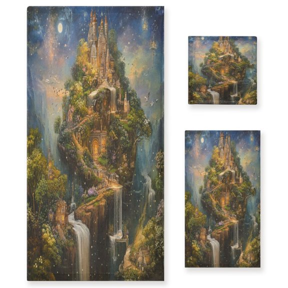 Three-Piece Towel Set Face Towel Towel Set Hand Towel Bath Towel Cotton Bath Towels Bath Towel Sets Hand Bath Towels Magic Castle