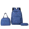thumbnail image 1 of Three Piece Youth Schoolbag With Cute Printed Design Double Shoulder Student Backpack, 1 of 9