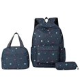 thumbnail image 1 of Three Piece Youth Schoolbag With Cute Printed Design Double Shoulder Student Backpack, 1 of 9