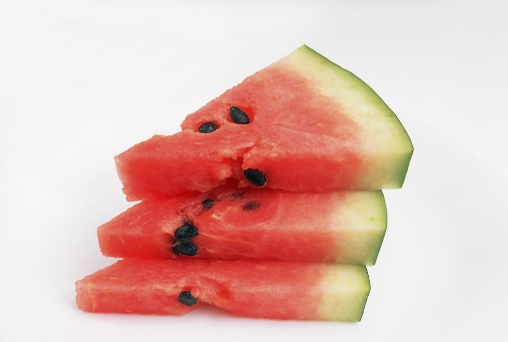 Three Pieces Of Watermelon Canvas Art - Ron Nickel Design Pics (18 x 12)