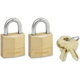 thumbnail image 1 of Three-Pin Brass Tumbler Locks, 3/4" Wide, 2 Locks And 2 Keys, 2/pack | Bundle of 5 Packs, 1 of 2