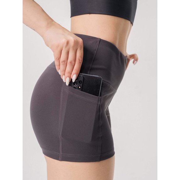 Women’s Three Pocket Basic Active Shorts, Moisture Wicking Comfortable Wear