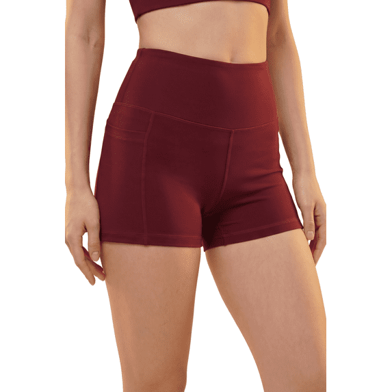 Women’s Three Pocket Basic Active Shorts, Moisture Wicking Comfortable Wear