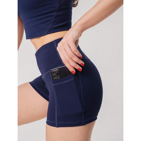 Women’s Three Pocket Basic Active Shorts, Moisture Wicking Comfortable Wear