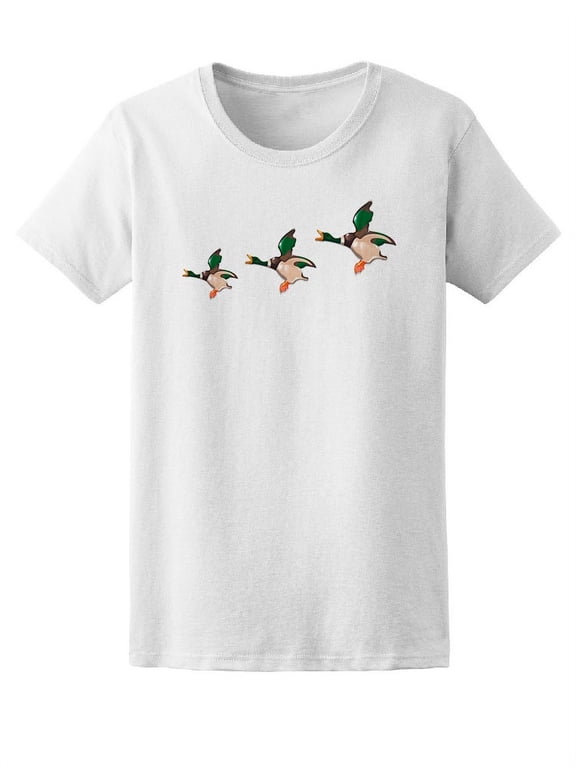 Three Porcelain Flying Ducks Tee Women's -Image by Shutterstock
