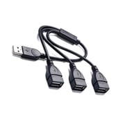 Three Port USB 2.0 Splitter Hubs Enabling Simultaneous Data Transfer And Charging For Computers Laptops And Mobile Devices