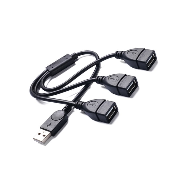 Three Port USB 2.0 Splitter Hubs Enabling Simultaneous Data Transfer And Charging For Computers Laptops And Mobile Devices