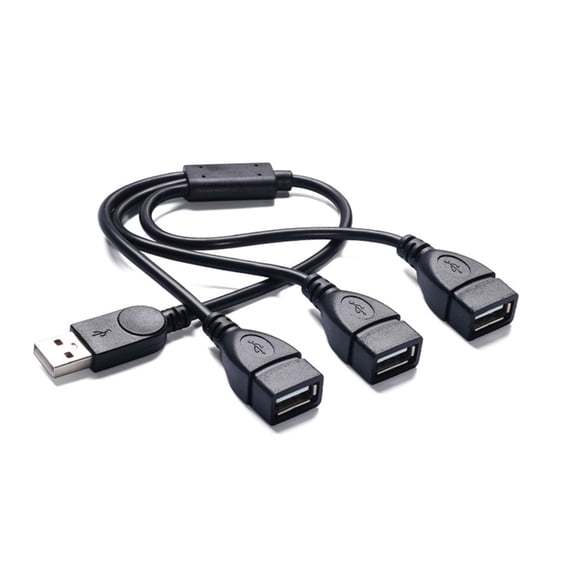 Three Port USB 2.0 Splitter Hubs Enabling Simultaneous Data Transfer And Charging For Computers Laptops And Mobile Devices