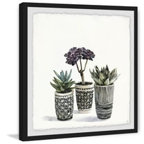 Three Pots Framed Painting Art Print, 12.00" x 1.50"