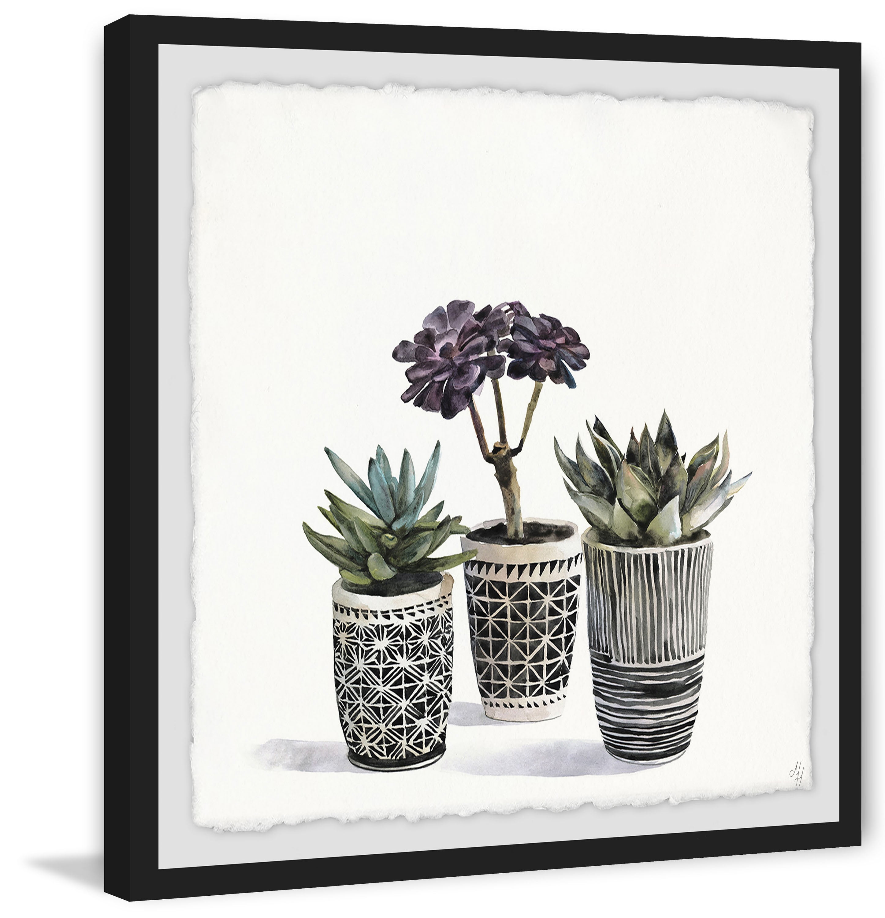 Three Pots II Framed Painting Print