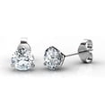 thumbnail image 1 of Three Prong Set 2.50 CT Round Cut Diamonds Ladies Stud Earrings, 1 of 1