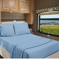 thumbnail image 1 of Three Quarter 48" X 75" | 700-TC Egyptian Cotton Sheet Set 15 inch Deep Pockets - Made for RV - Light Blue Color, 1 of 7
