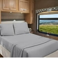 thumbnail image 1 of Three Quarter 48" X 75" | 800-TC Organic Cotton Sheet Set 6 inch Deep Pockets - Made for RV Motorhome Bunk Bed - Silver Grey Color, 1 of 7