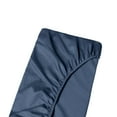 thumbnail image 1 of Three Quarter 48"x75" Size Fitted Sheet Only - 400-Thread Count 100% Pure Egyptian Cotton, 12 inches Deep Pockets Fitted Sheet, Soft, Smooth, Cooling, Sateen Weave - Mediterranean Blue Color, 1 of 7