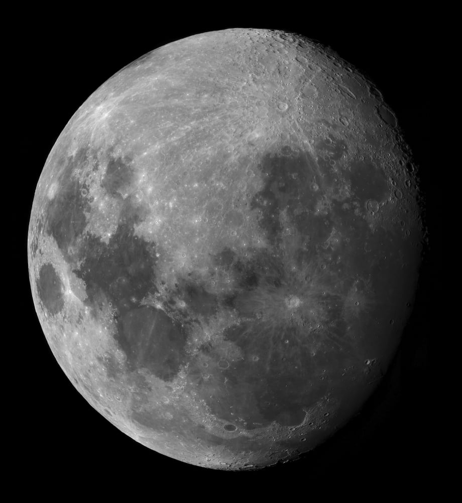 Three Quarter Moon Canvas Art - Rolf GeissingerStocktrek Images (27 x 30)