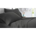 thumbnail image 1 of Three Quarter Size 600 Thread Count Sheet Set Solid - 4 Piece - Hotel Quality Super Soft Bed Sheets- 30" Deep Pockets Easy Fit - Breathable & Cooling Sheets ( Dark Gray ), 1 of 6