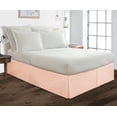 thumbnail image 1 of Three Quarter Size Tailored Drop Pleated Solid Bed Skirt with Adjustable Elastic Belt Microfiber Fabric Fade & Wrinkle Resistant Bed Frame Cover Easy to Fit & Care (17 Inch Drop, Peach), 1 of 4
