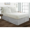 thumbnail image 1 of Three Quarter Size Tailored Drop Pleated Solid Bed Skirt with Adjustable Elastic Belt Microfiber Fabric Fade & Wrinkle Resistant Bed Frame Cover Easy to Fit & Care (16 Inch Drop, Light Gray), 1 of 4