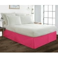 thumbnail image 1 of Three Quarter Size Tailored Drop Pleated Solid Bed Skirt with Adjustable Elastic Belt Microfiber Fabric Fade & Wrinkle Resistant Bed Frame Cover Easy to Fit & Care (24 Inch Drop, Hot Pink), 1 of 4
