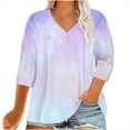 thumbnail image 1 of Three Quarter Sleeve Tops Crew Neck T Shirts for Women Loose Womens Casual Tops Shirts for Women Plus Size Under 5 Dollars Free Shipping, 1 of 4