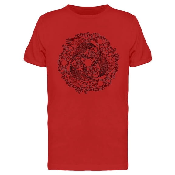 Three Ravens Celtic Ornament T-Shirt Men -Image by Shutterstock, Male x-Large