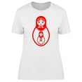 thumbnail image 1 of Three Red Russian Dolls T-Shirt Women -Image by Shutterstock, Female Medium, 1 of 2
