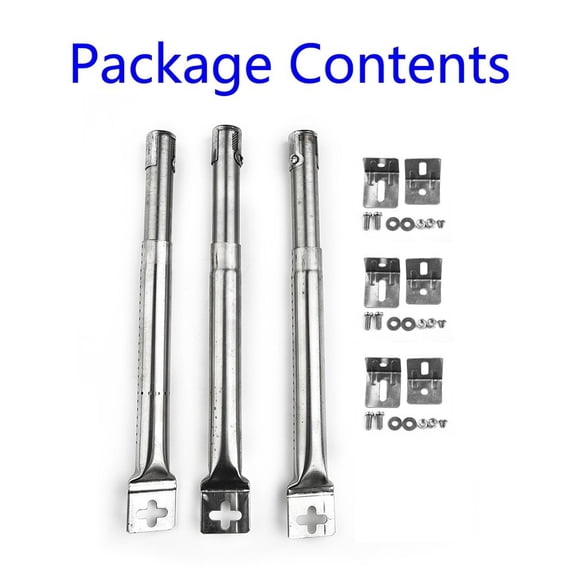 Three Retractable Straight Tube Burner Gas Grill Burner Universal Stainless Steel Tube (3 Pieces) Bbq Replacement Parts, Which Can Be Extended By 11.8-17.7 Inches