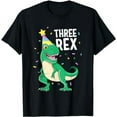 thumbnail image 1 of Three Rex 3rd Birthday Boy T-Rex Dinosaur Party Happy Third T-Shirt, 1 of 5