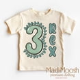 thumbnail image 1 of Three Rex Birthday Shirt, Boys Dinosaur Birthday Tee, T Rex Birthday Shirt, 3Rd Birthday Tee TODDLER SHORT SLEEVE TEE BELLA CANVAS 3001T, 1 of 3