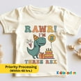 thumbnail image 1 of Three Rex Birthday Shirt, Retro 3Rd Birthday Gift Shirt, Dinosaur Birthday T-Shirt, Boys 3Rd Birthday Tee, Dinosaur Birthday Party Shirt TODDLER SHORT SLEEVE TEE BELLA CANVAS 3001T, 1 of 3