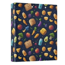 Three Ring Binder A Variety Of Foods 1.5 Inch Round Binder D-Rings for Office Supplies and More