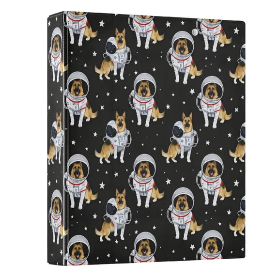 Three Ring Binder Aerospace German Shepherd 1.5 Inch Round Binder D-Rings for Office Supplies and More