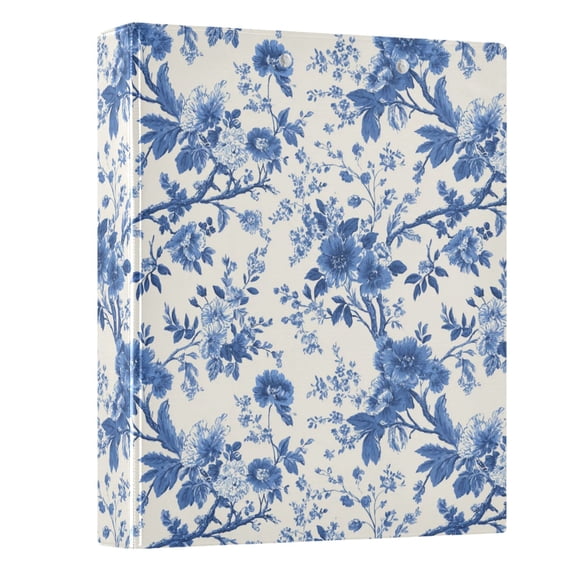 Three Ring Binder Art Flowers 1.5 Inch Round Binder D-Rings for Office Supplies and More