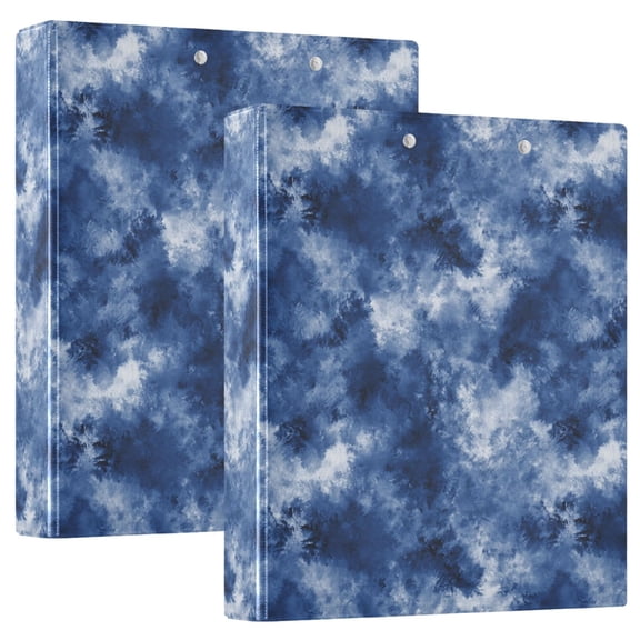 Three Ring Binder Blue Texture 1.5 Inch Round Binder D-Rings for Office Supplies and More