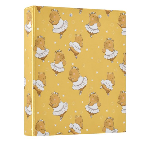 Three Ring Binder Capybara Dancing 1.5 Inch Round Binder D-Rings for Office Supplies and More