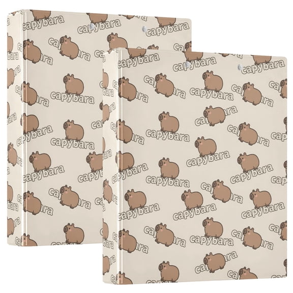 Three Ring Binder Capybara Word 1.5 Inch Round Binder D-Rings for Office Supplies and More