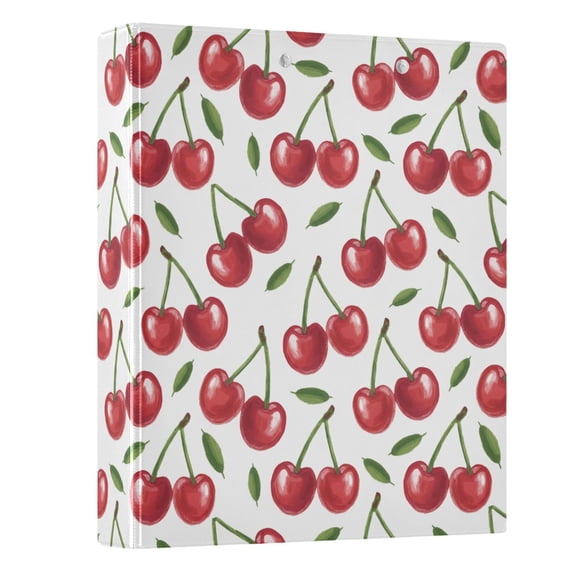 Three Ring Binder Cherry 1.5 Inch Round Binder D-Rings for Office Supplies and More