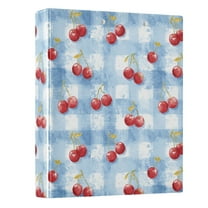 Three Ring Binder Cherry 1.5 Inch Round Binder D-Rings for Office Supplies and More