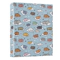 thumbnail image 1 of Three Ring Binder Cloud Star Cat 1.5 Inch Round Binder D-Rings for Office Supplies and More, 1 of 10