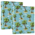 thumbnail image 1 of Three Ring Binder Coconut Trees 1.5 Inch Round Binder D-Rings for Office Supplies and More, 1 of 10