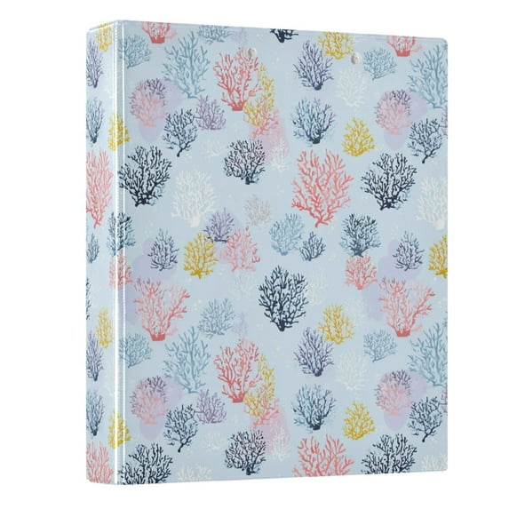Three Ring Binder Colorful Coral 1.5 Inch Round Binder D-Rings for Office Supplies and More