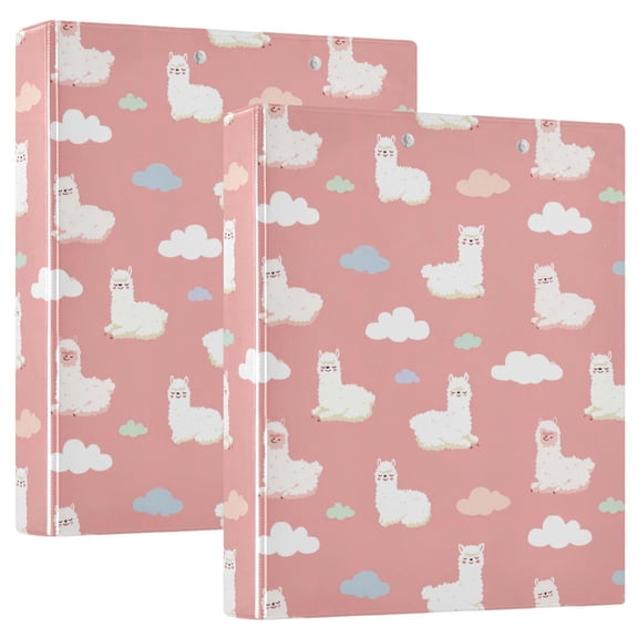 Three Ring Binder Cute Alpaca 1.5 Inch Round Binder D-Rings for Office Supplies and More