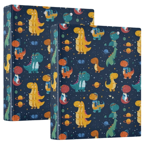 Three Ring Binder Cute Dinosaur 1.5 Inch Round Binder D-Rings for Office Supplies and More