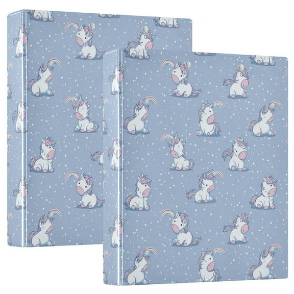 Three Ring Binder Cute Unicorn 1.5 Inch Round Binder D-Rings for Office Supplies and More